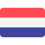 Eine horizontale dreifarbige Flagge mit drei gleich großen Streifen in Rot (oben), Weiß (Mitte) und Blau (unten).