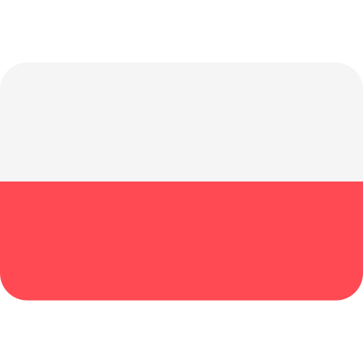 Das Bild zeigt die Flagge Polens, die zwei horizontale Streifen hat: oben weiß und unten rot.