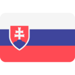 The flag of Slovakia consists of three horizontal stripes in white, blue and red with a coat of arms on the left side.