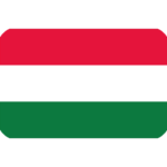 The picture shows the flag of Hungary with three horizontal stripes: red at the top, white in the middle and green at the bottom.
